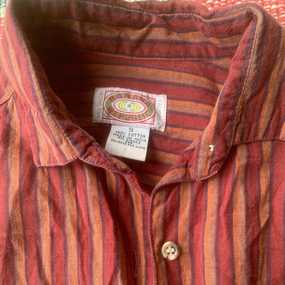 1980’s vintage Banana Republic stripe Shirt, size small